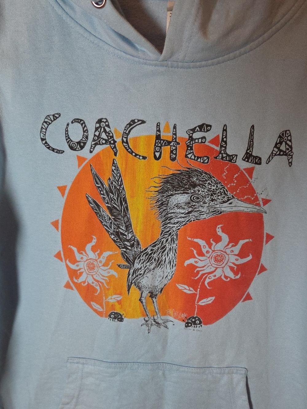 Coachella Festival Desert Independent Women’s Hoodie In Light Blue Size M - Picture 5 of 15